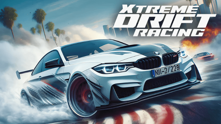 Xtreme Drift Racing gameplay showcasing fast cars drifting through intense corners.